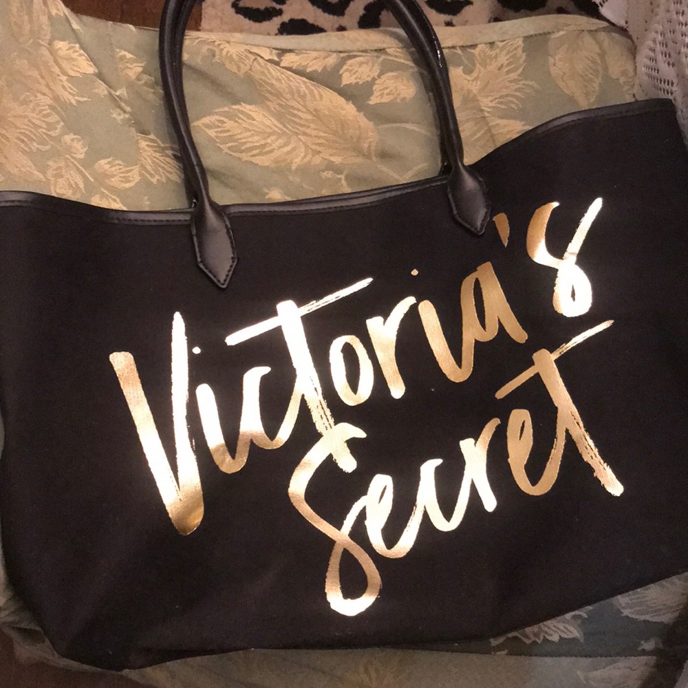 Black VS tote bag